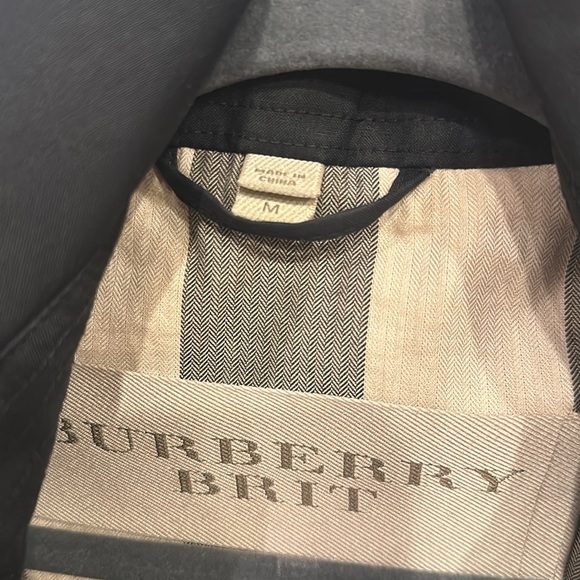 Burberry Brit Trench coat black removable hood check lining EXCELLENT condition - Picture 10 of 17